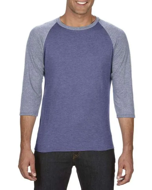 Tricou raglan cu maneci ¾ pentru barbati