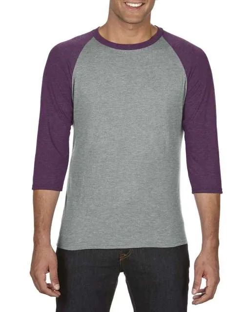 Tricou raglan cu maneci ¾ pentru barbati