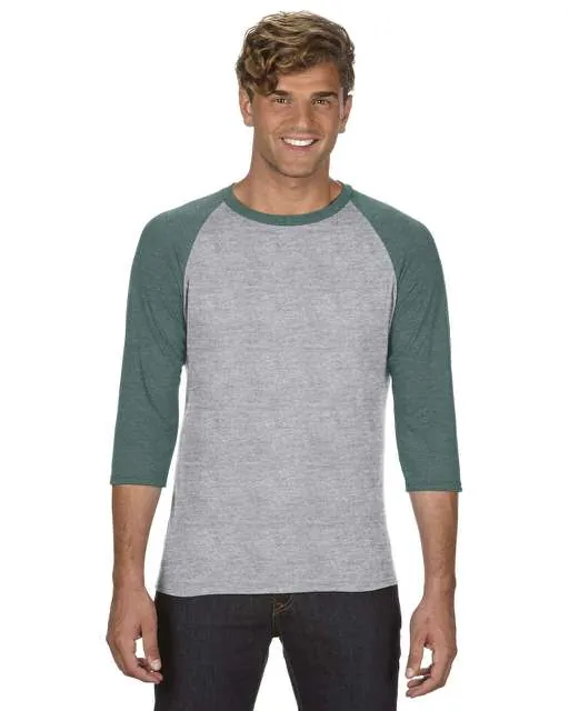 Tricou raglan cu maneci ¾ pentru barbati