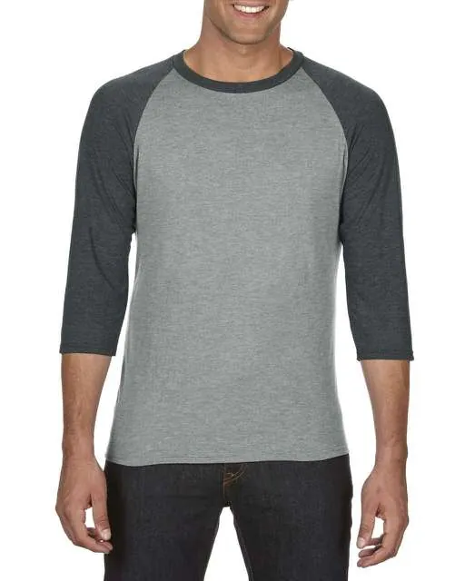 Tricou raglan cu maneci ¾ pentru barbati
