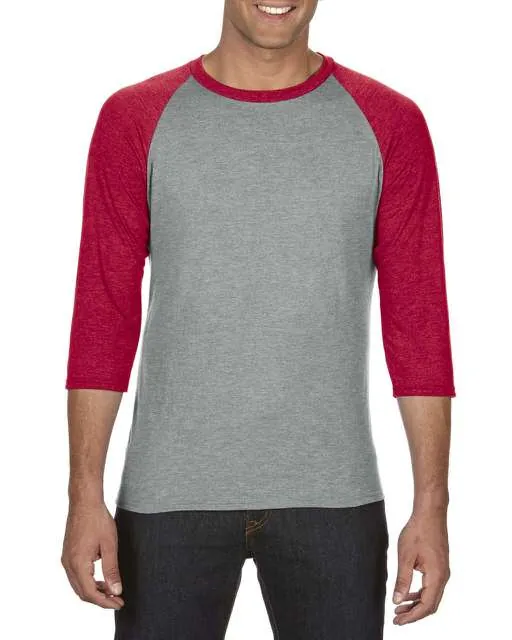 Tricou raglan cu maneci ¾ pentru barbati