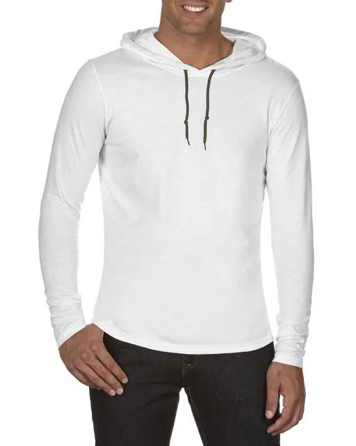 Tricou subtire cu gluga si maneca lunga pentru barbati