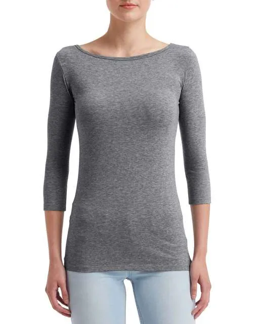 Tricou elastic pentru dama, cu maneci 3/4