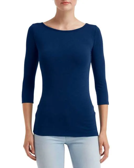 Tricou elastic pentru dama, cu maneci 3/4