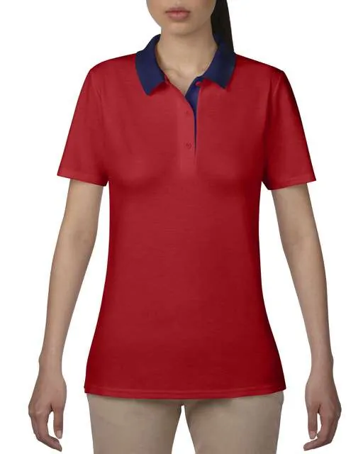 Tricou polo dublu pique pentru dama