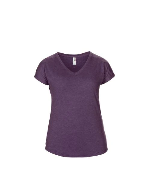 Tricou cu decolteu in V, Tri-Blend, pentru dama