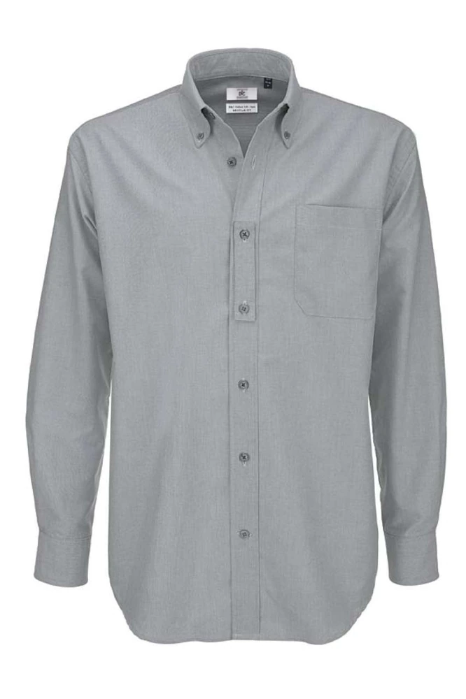 Cămașă B&C Oxford LSL BCSMO01 · 135 g/m², bumbac / poliester