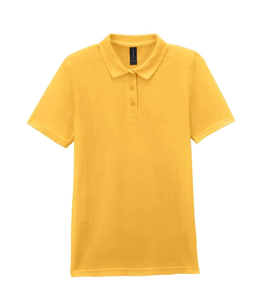 Softstyle™ polo dama double piqué cu 3 nasturi asortati culoare • 170 g/m², 100% Bumbac, Gildan