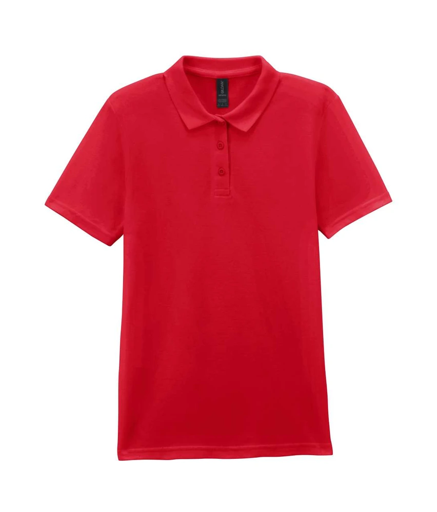 Softstyle™ polo dama double piqué cu 3 nasturi asortati culoare • 170 g/m², 100% Bumbac, Gildan