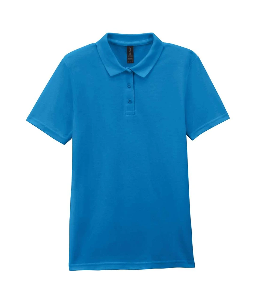 Softstyle™ polo dama double piqué cu 3 nasturi asortati culoare • 170 g/m², 100% Bumbac, Gildan