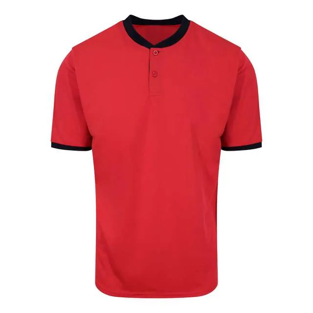 Tricou sport pentru barbati, cu banda contrastanta la guler si maneci