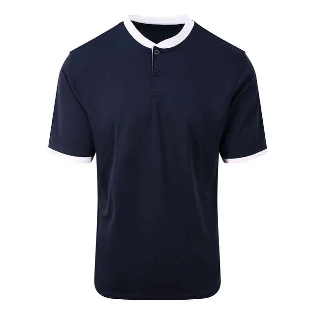 Tricou sport pentru barbati, cu banda contrastanta la guler si maneci