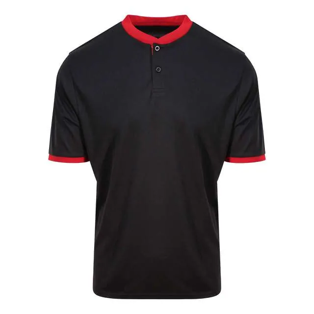 Tricou sport pentru barbati, cu banda contrastanta la guler si maneci