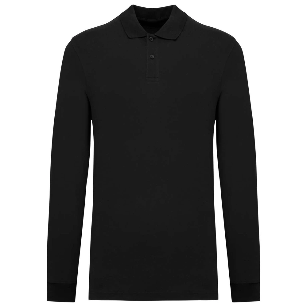 Tricou polo cu mânecă lungă bărbați Kariban Organic 180 Piqué KA2027 · 180 g/m²