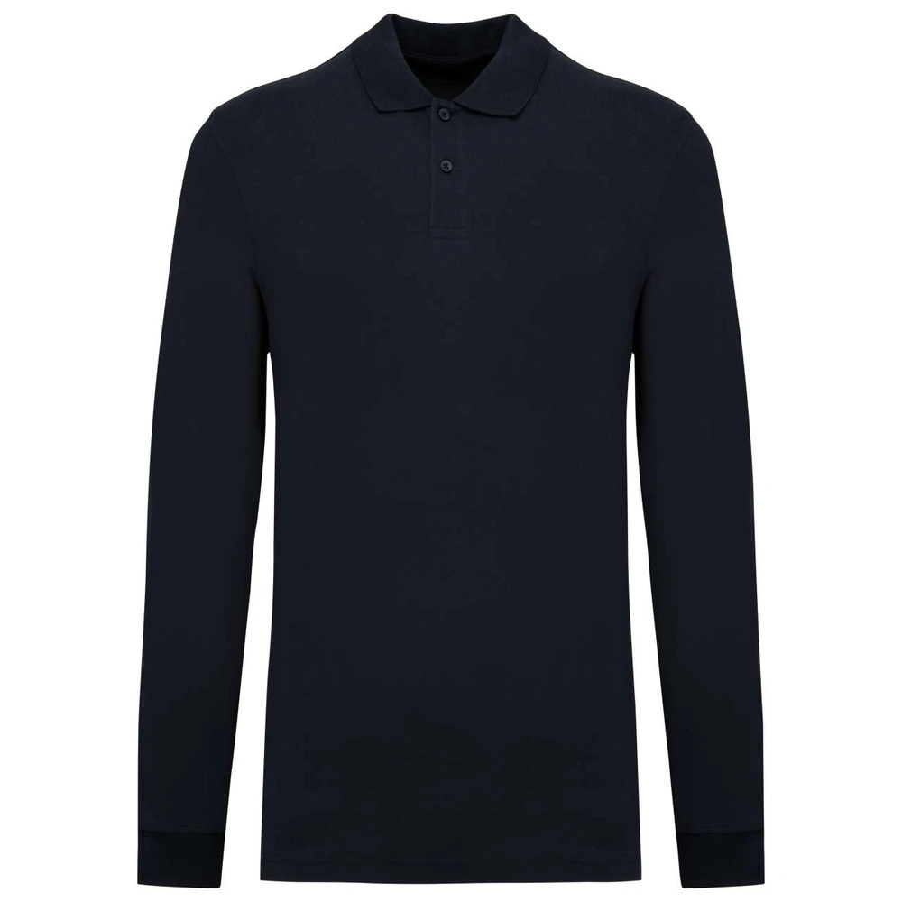 Tricou polo cu mânecă lungă bărbați Kariban Organic 180 Piqué KA2027 · 180 g/m²