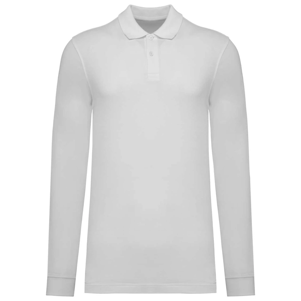 Tricou polo cu mânecă lungă bărbați Kariban Organic 180 Piqué KA2027 · 180 g/m²