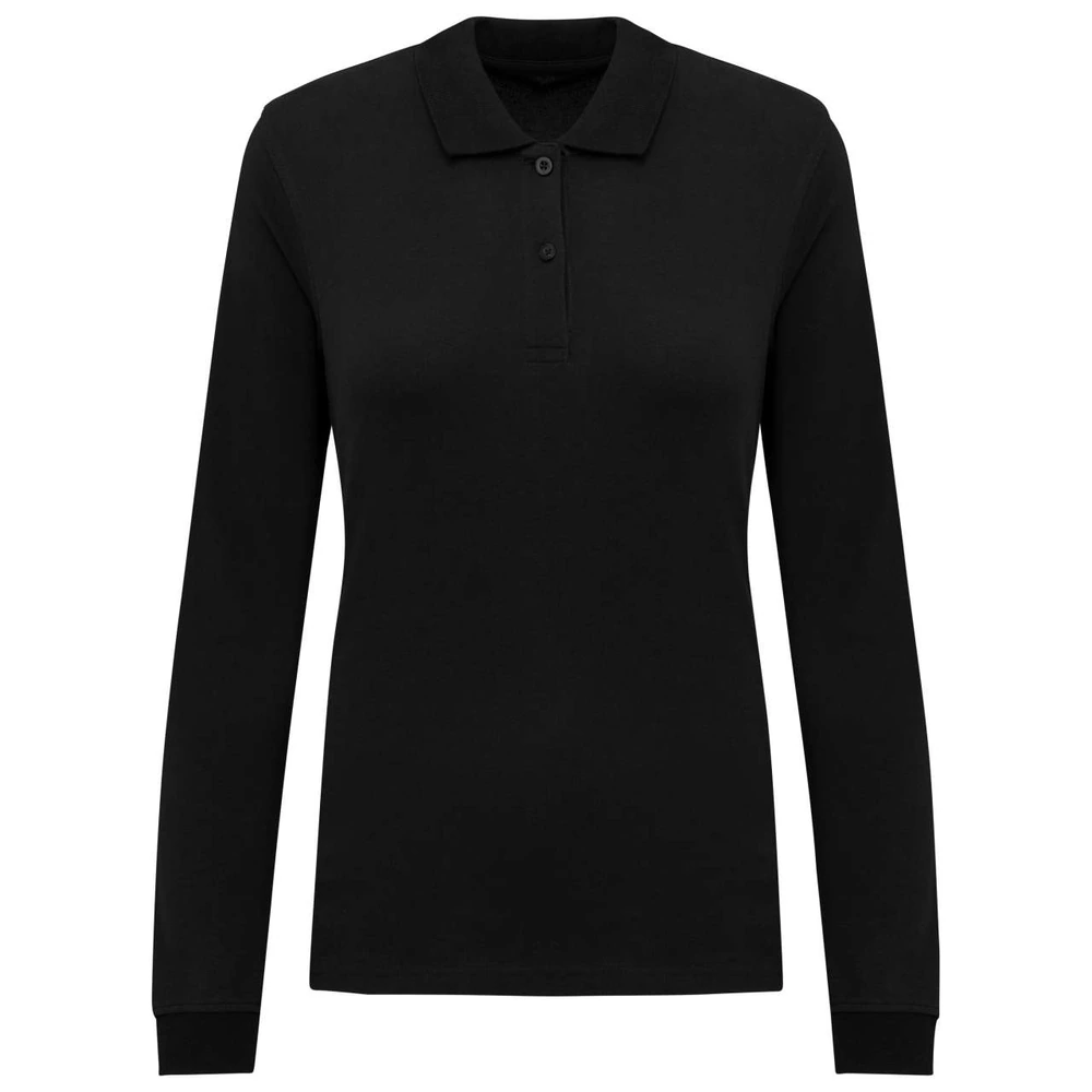 Tricou polo cu mânecă lungă damă Kariban Organic 180 Piqué KA2028 · 180 g/m²