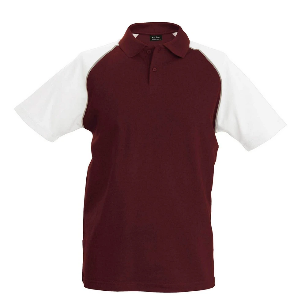 Tricou polo bărbați Kariban Baseball KA226 · 200 g/m², bumbac