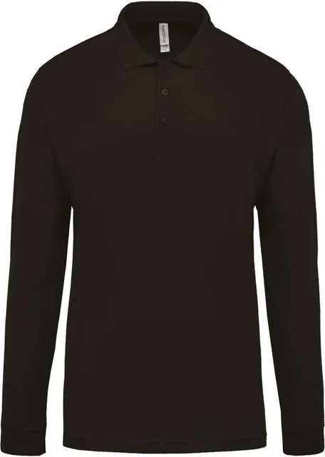 Tricou polo cu mânecă lungă bărbați Kariban Piqué KA256 · 180 g/m², bumbac