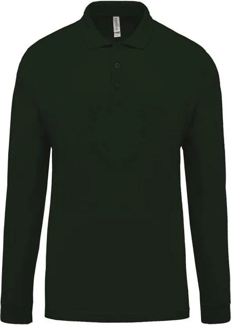 Tricou polo cu mânecă lungă bărbați Kariban Piqué KA256 · 180 g/m², bumbac
