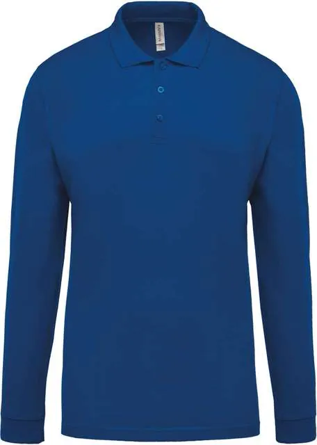 Tricou polo cu mânecă lungă bărbați Kariban Piqué KA256 · 180 g/m², bumbac