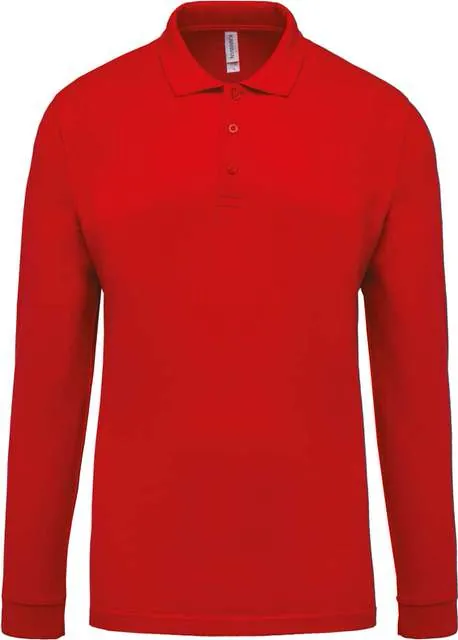 Tricou polo cu mânecă lungă bărbați Kariban Piqué KA256 · 180 g/m², bumbac