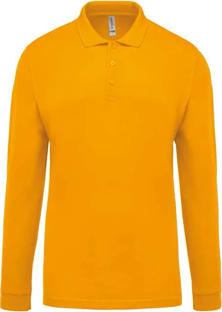 Tricou polo cu mânecă lungă bărbați Kariban Piqué KA256 · 180 g/m², bumbac