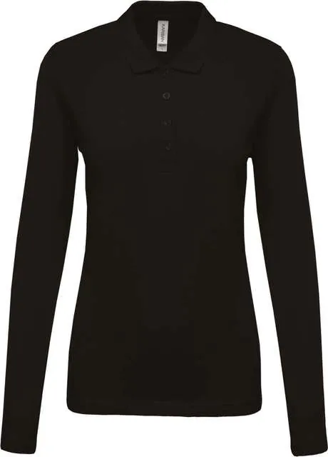 Tricou polo cu mânecă lungă damă Kariban Piqué KA257 · 180 g/m², bumbac
