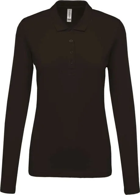 Tricou polo cu mânecă lungă damă Kariban Piqué KA257 · 180 g/m², bumbac