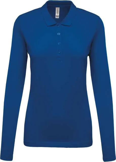 Tricou polo cu mânecă lungă damă Kariban Piqué KA257 · 180 g/m², bumbac