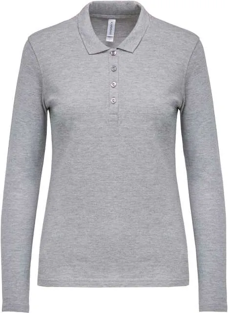 Tricou polo cu mânecă lungă damă Kariban Piqué KA257 · 180 g/m², bumbac