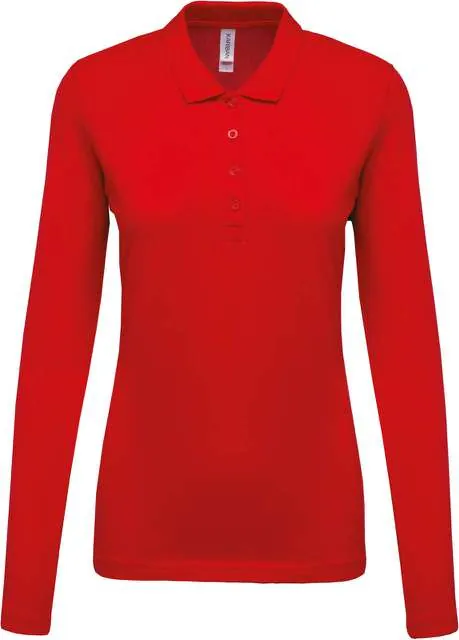 Tricou polo cu mânecă lungă damă Kariban Piqué KA257 · 180 g/m², bumbac
