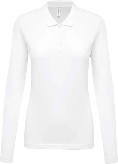 Tricou polo cu mânecă lungă damă Kariban Piqué KA257 · 180 g/m², bumbac