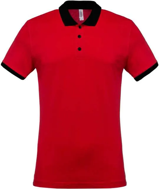 Tricou polo bărbați Kariban Two-Tone Piqué KA258 · 180 g/m², bumbac