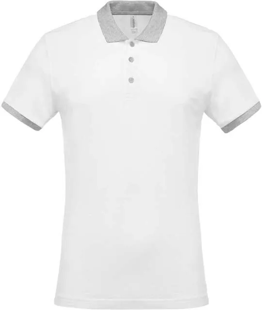 Tricou polo bărbați Kariban Two-Tone Piqué KA258 · 180 g/m², bumbac