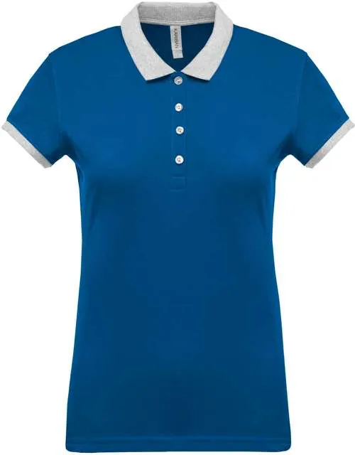 Tricou polo damă Kariban Two-Tone Piqué KA259 · 180 g/m², bumbac