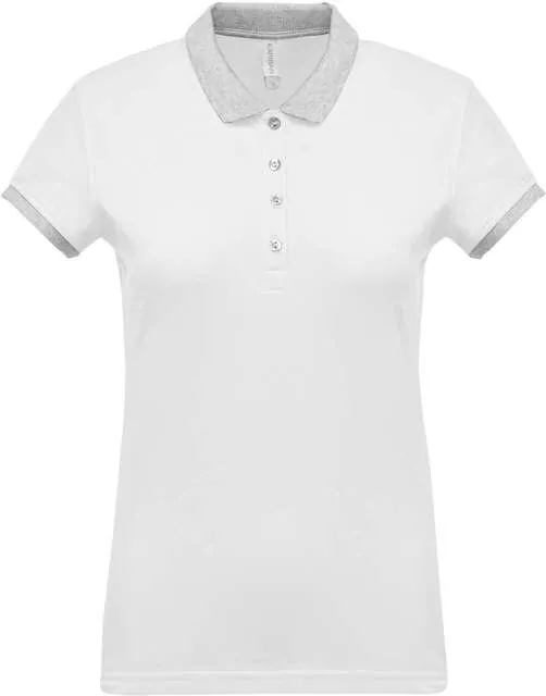 Tricou polo damă Kariban Two-Tone Piqué KA259 · 180 g/m², bumbac