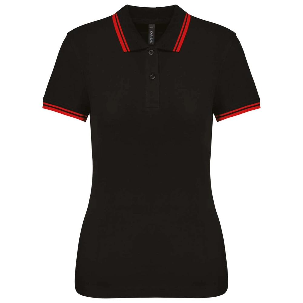 Tricou polo damă Kariban Poloshirt Contrasting Piping KA273 · 180 g/m², bumbac