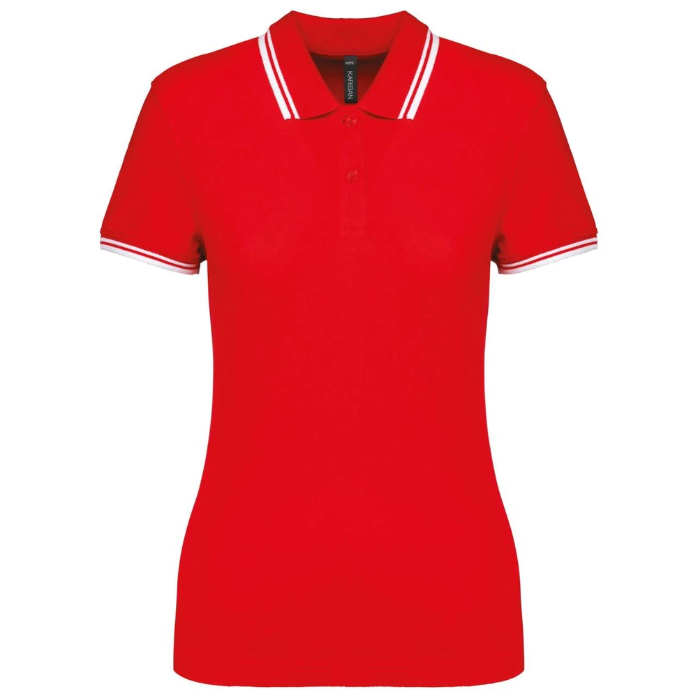 Tricou polo damă Kariban Poloshirt Contrasting Piping KA273 · 180 g/m², bumbac