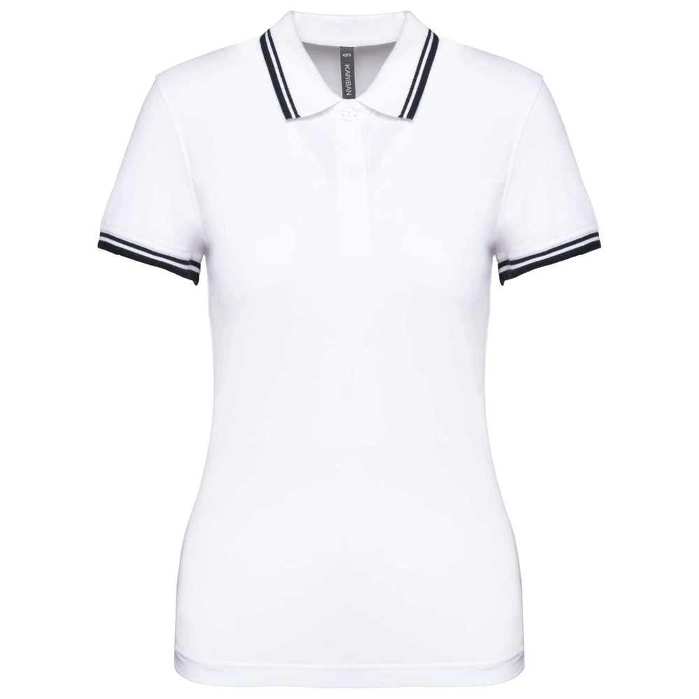 Tricou polo damă Kariban Poloshirt Contrasting Piping KA273 · 180 g/m², bumbac