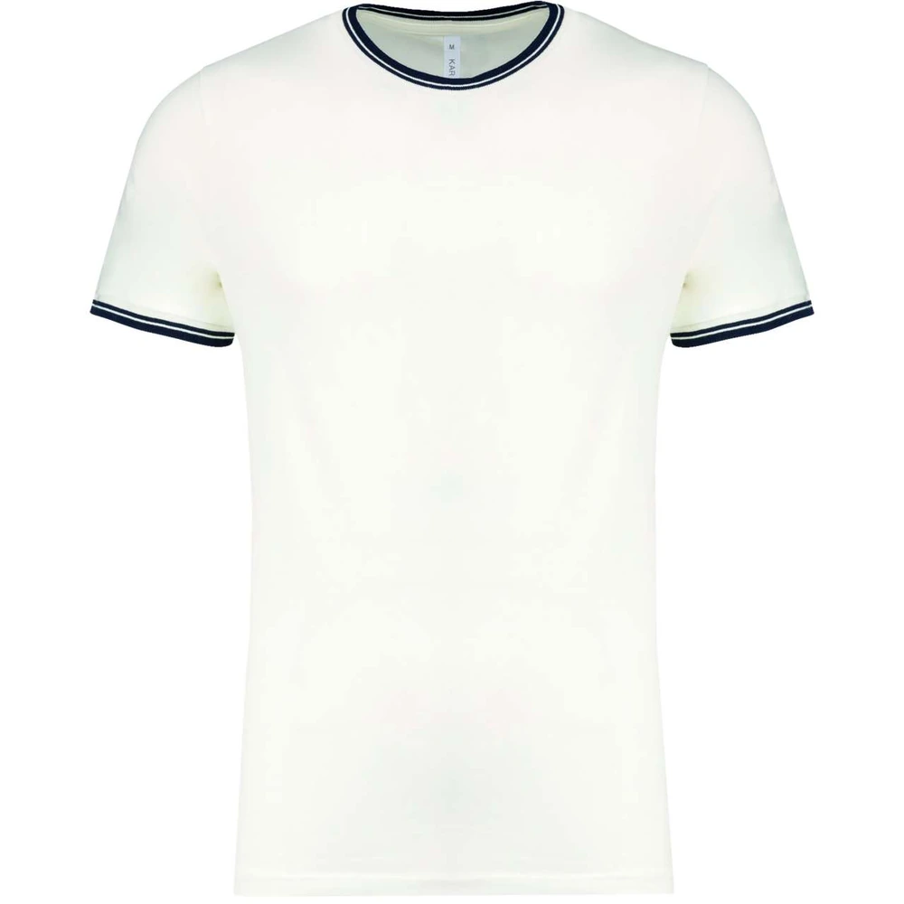 Tricou pentru barbati din pique cu guler rotund