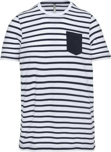 Tricou copii Kariban Striped Sailor Pocket KA379 · 160 g/m², bumbac