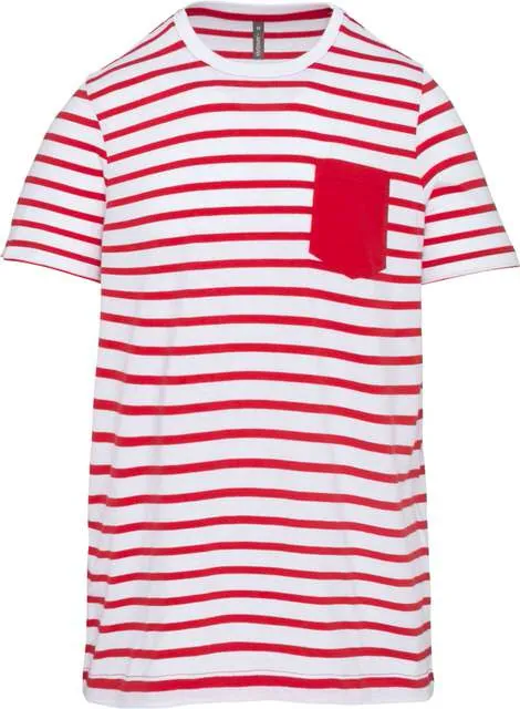 Tricou copii Kariban Striped Sailor Pocket KA379 · 160 g/m², bumbac