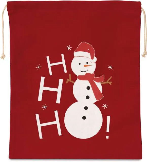 Rucsac Kimood Cotton Snowman Design Drawcord KI0745