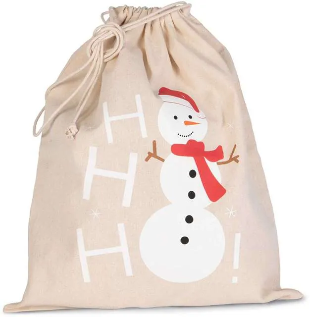 Rucsac Kimood Cotton Snowman Design Drawcord KI0745