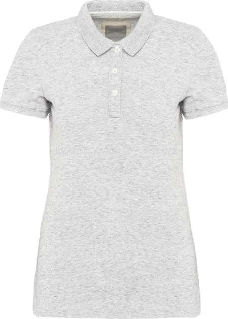 Tricou polo vintage de dama, cu maneca scurta
