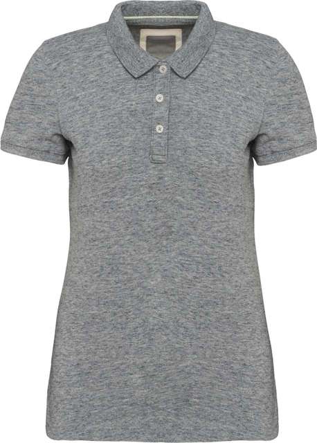 Tricou polo vintage de dama, cu maneca scurta
