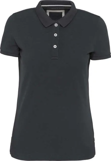 Tricou polo vintage de dama, cu maneca scurta