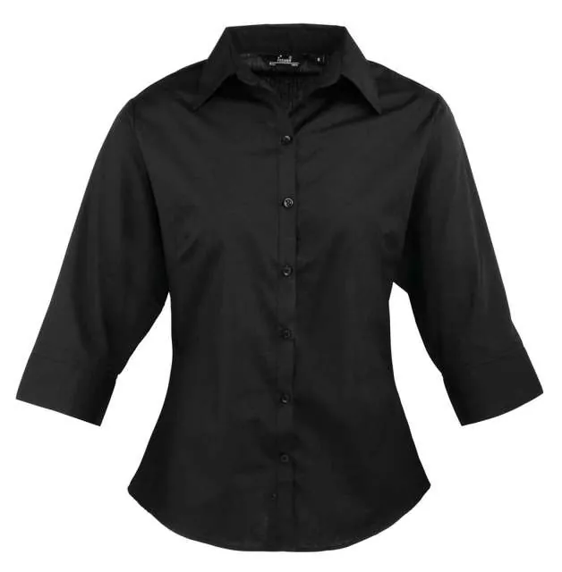Cămașă damă Premier Poplin 3/4 Blouse PR305 · 105 g/m², bumbac / poliester