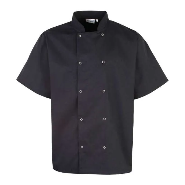 Tunică de bucătar Premier Chefs Stud PR664 · 195 g/m², bumbac / poliester